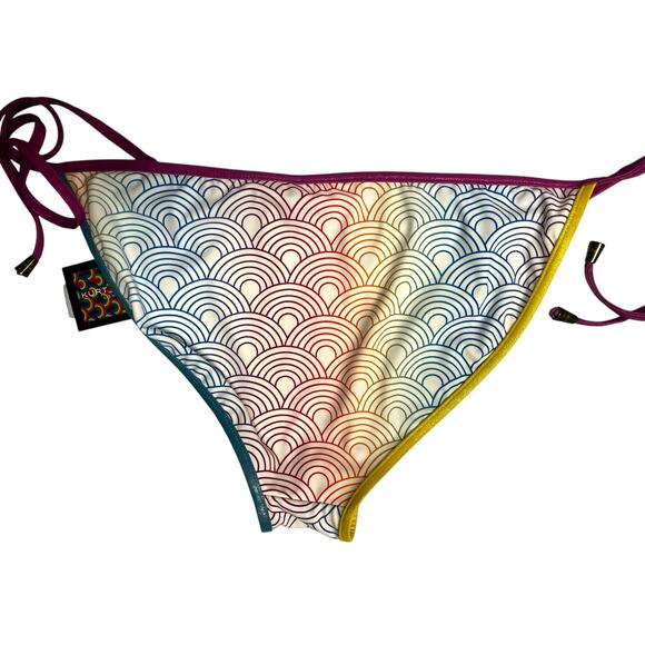 Kurt Geiger London Southbank String Bikini Cheeky Bottoms, Rainbow | Womens XL - Picture 14 of 15